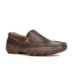 Bata Men Textured Round-Toe Loafers-image-90