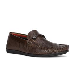 Bata Men Textured Round Toe Loafers-image-44