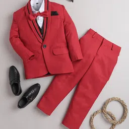 BAESD Infant Boys 4-Piece Silk Cotton Suits-13