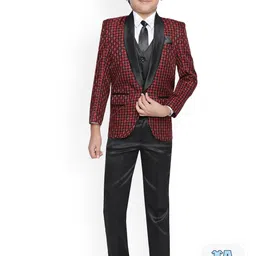 BAESD Boys Single-Breasted 5-Piece Party Suit-picture-3