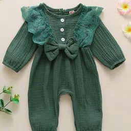 StyleCast Infants Girls White Self Design Rompers-image-79