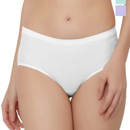 Bella Voste Pack Of 3 Low Rise Hipster Briefs PT-810-Green-Purple-White-M-image-41
