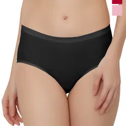 Bella Voste Pack Of 3 Low Rise Hipster Briefs PT-810-Beige-White-Purple-L-image-73