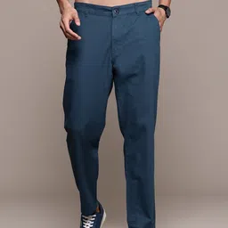 Roadster The Life Co. Men Pure Cotton Trousers-picture-3