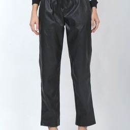 NoBarr Women Black Non Iron Regular Fit Solid Trousers-image-86