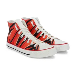 CROWCIA LONDON Men Printed Round Toe Lightweight Canvas Sneakers-image-76