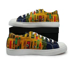 KobSook Men Printed Low Ankle Canvas Sneakers-24