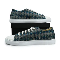 KobSook Men Printed Lace-Up Sneakers-20