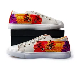 KobSook Men Printed Low Ankle Canvas Basics Sneakers-8