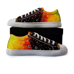 KobSook Men Printed Canvas Lace-Up Sneakers-picture-32