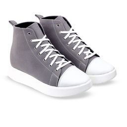 Bxxy Men 9.5 Cm Hidden Elevator Height Increasing Canvas Mid-Top Sneakers-picture-49