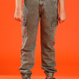TALES & STORIES Boys Regular Fit Mid-Rise Cargos Trousers-image-43