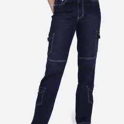 FCK-3 Women High-Rise Straight Fit Denim Cargo-image-34