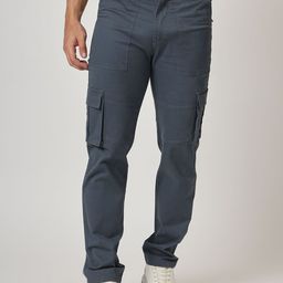 AMSWAN Men Low-Rise Cargos Trousers-image-61