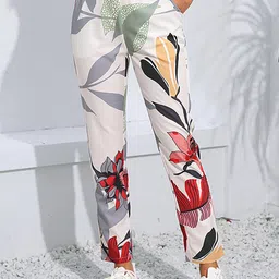 LULU & SKY Women Printed Straight Fit High-Rise Chinos Trousers-image-65