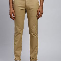 Parx Tapered Fit Low-Rise Cotton Chinos Trousers-image-89