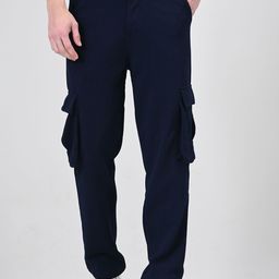 EKSDEE Men Relaxed Cargos Trousers-image-81