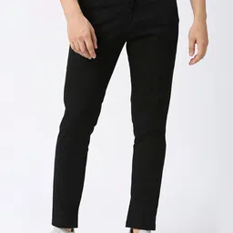 Basics Men Tapered Fit Cotton Casual Trousers-image-75