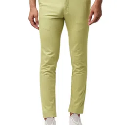 Basics Men Tapered Fit Cotton Chinos Trousers-image-44