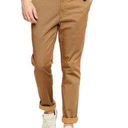 Basics Men Tapered Fit Mid Rise Cotton Chinos Trousers-image-19