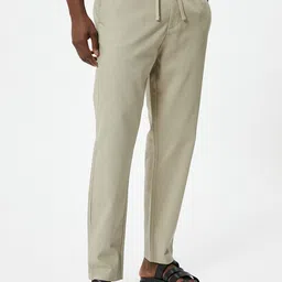 Koton Men Mid-Rise Loose Fit Chinos Trousers-image-45