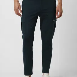 Van Heusen Flex Men Slim Fit Mid-Rise Cropped Cargos Trousers-image-98