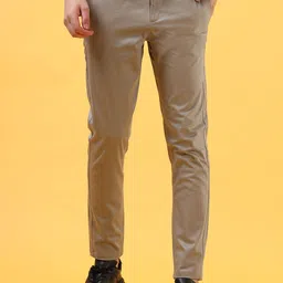 THINC Men Slim Fit Mid-Rise Chinos Trousers-picture-15