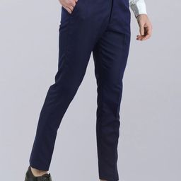 VEI SASTRE Men Mid-Raise Flat Front Smart Slim Fit Formal Trousers-image-76