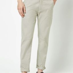 Crimsoune Club Men Checked Urban Slim Fit Chinos Trousers-image-82