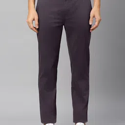 Mast & Harbour Men Grey Slim Fit Trousers-picture-1