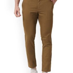 Basics Men Mid-Rise Plain Slim Fit Chinos Cotton Trouser-image-82