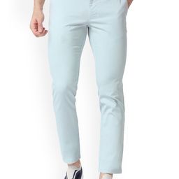 Basics Men Slim Fit Cotton Stretched Chinos Trouser-picture-2