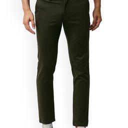 Basics Men Plain Mid-Rise Slim Fit Cotton Chinos Trouser-image-6
