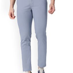 Basics Men Slim Fit Chinos Cotton Trousers-image-36