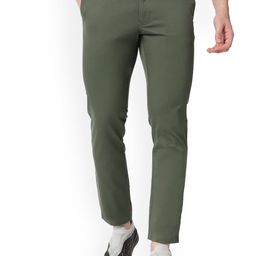 Basics Men Slim Fit Mid-Rise Cotton Plain Regular Trousers Trousers-image-55