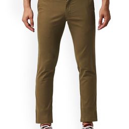 Basics Men Slim Fit Cotton Chinos Trousers-picture-3