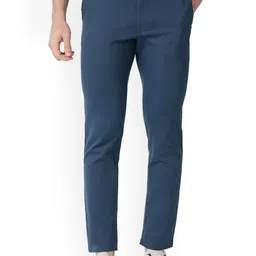 Basics Men Slim Fit Cotton Chinos Trousers-image-36
