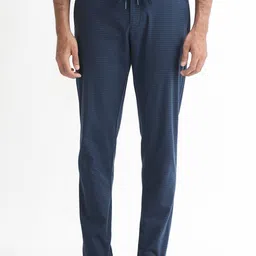 RARE RABBIT Men Hobbs Drawstring Checked Slim Fit Trouser-image-84