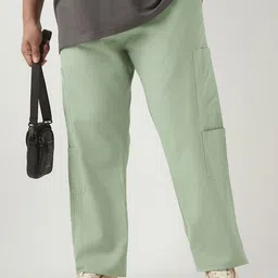 Bewakoof Plus Men Green Plus Size Cargo Pant-image-92