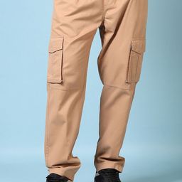 V-Mart Men Cotton Regular Fit Mid-Rise Cargos Trousers-picture-41