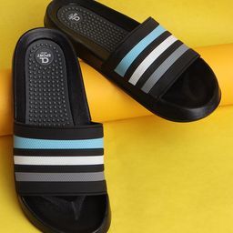 Carlton London sports Men Striped Sliders-image-77