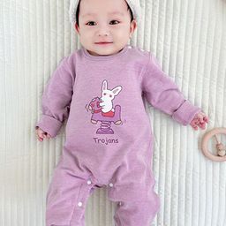StyleCast Infant Girls Purple Printed Rompers-image-73