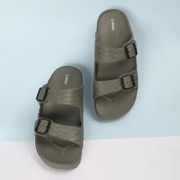 max Men Double Strap Sliders With Buckle Detail-14