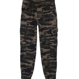 Gini and Jony Boys Camouflage Printed Slim Fit Joggers Trousers-image-15
