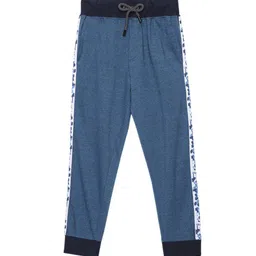 UNDER FOURTEEN ONLY Boys Blue Slim Fit Joggers-image-31