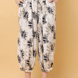 BLACK & BLAH BLAH Women Printed Relaxed Loose Fit Joggers Trousers-image-46
