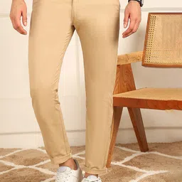 FUBAR Men Slim Fit Mid-Rise Easy Wash Pure Cotton Chinos-image-95