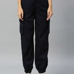 Kook N Keech Women Slim Fit High-Rise Joggers Trousers-image-5