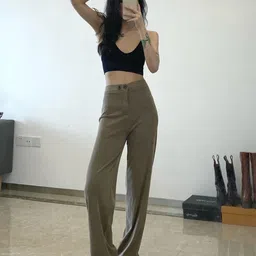 Stylecast X KPOP Women Original Regular Fit High-Rise Cotton Trouser-image-67