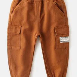 StyleCast Boys Brown Mid-Rise Cotton Joggers Trousers-image-33